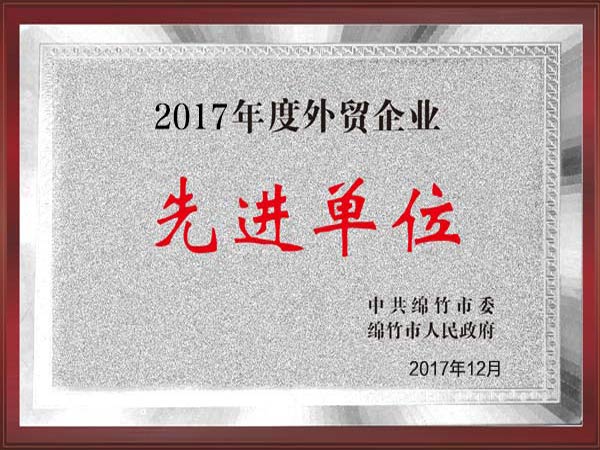 2017年度外貿(mào)企業(yè)先進(jìn)單位
